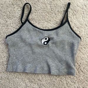 Yin & yang shein crop top